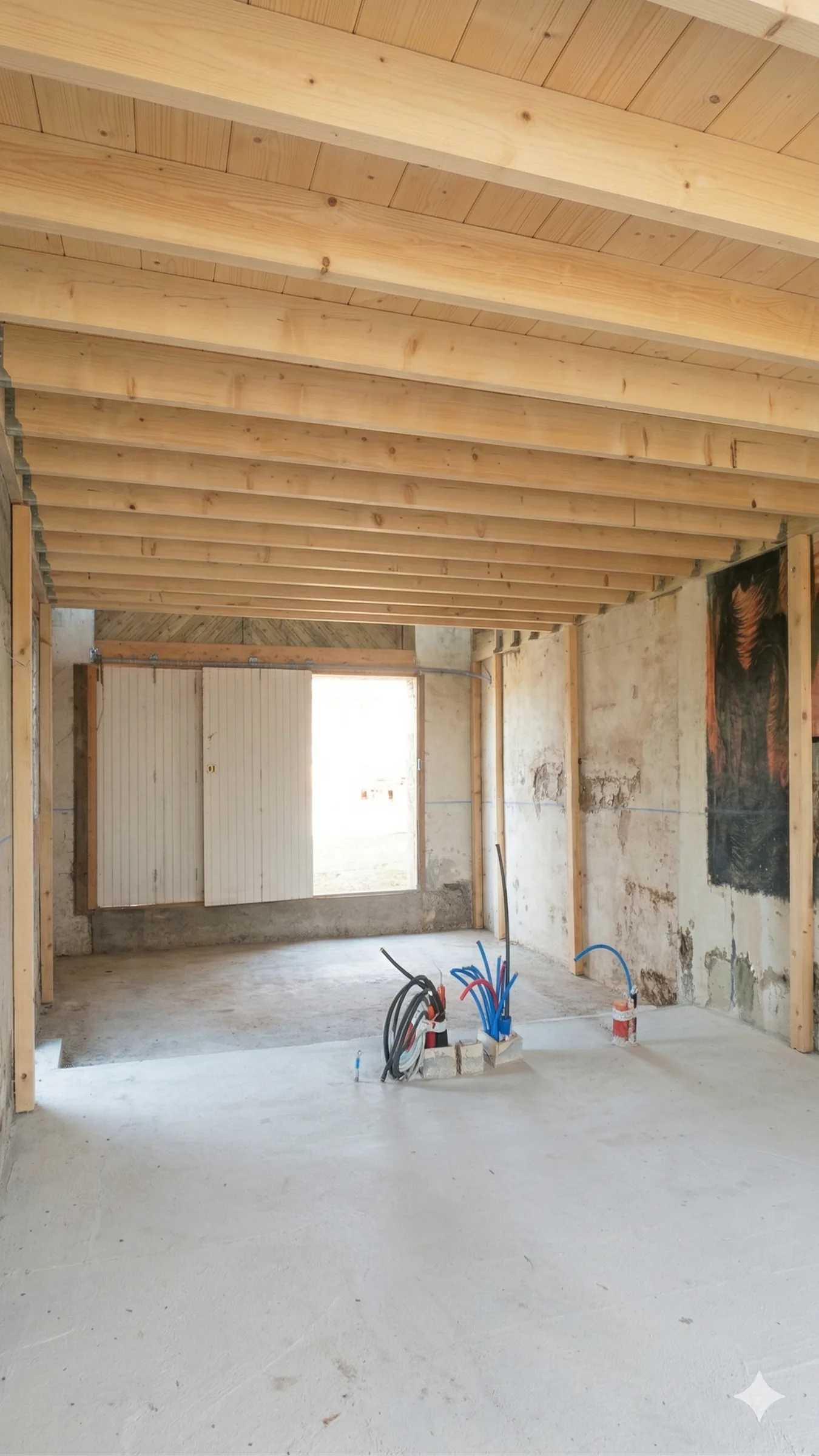 Création d’un plancher bois dans un bâtiment ancien (Menuiserie intérieure) après intervention